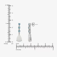 Limited Quantities! Womens Lab Created White Opal Sterling Silver Drop Earrings
