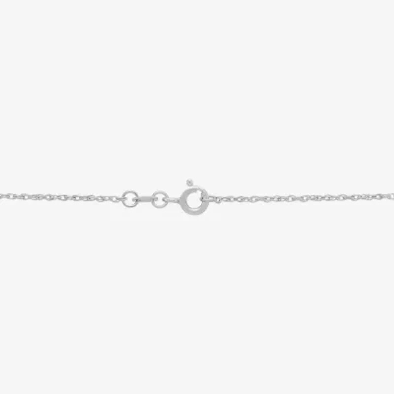 Limited Quantities! "Mom" Womens Lab Created White Opal Sterling Silver Heart Round 18 Inch Pendant Necklace