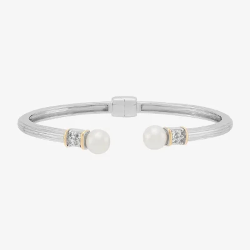 Limited Quantities! Womens White 14K Gold Sterling Silver Cuff Bracelet