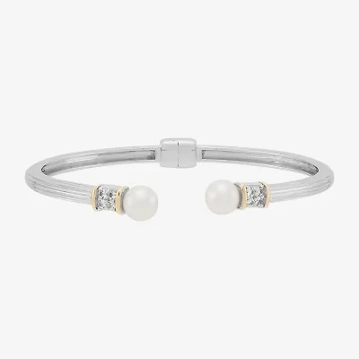 Limited Quantities! Womens White 14K Gold Sterling Silver Cuff Bracelet