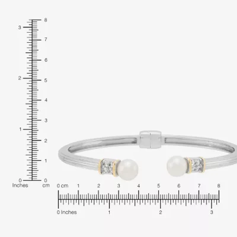 Limited Quantities! Womens White 14K Gold Sterling Silver Cuff Bracelet