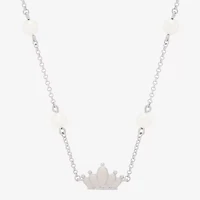 Limited Quantities! Womens Dyed White Cultured Freshwater Pearl Sterling Silver Crown 16 Inch Pendant Necklace