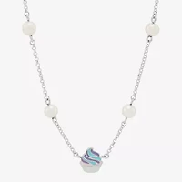 Limited Quantities! Cupcake Womens Dyed White Cultured Freshwater Pearl Sterling Silver 16 Inch Pendant Necklace