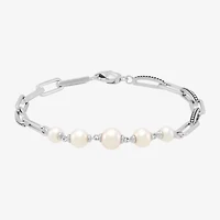 Limited Quantities! Womens Dyed White Cultured Freshwater Pearl Sterling Silver Strand Bracelet