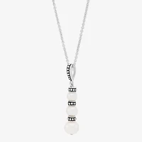 Limited Quantities! Womens Dyed White Cultured Freshwater Pearl Sterling Silver 18 Inch Pendant Necklace