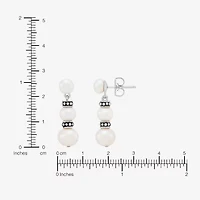 Limited Quantities! Womens Dyed Cultured Freshwater Pearl Sterling Silver Drop Earrings