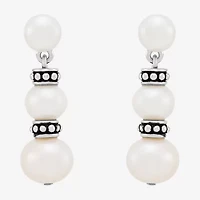 Limited Quantities! Womens Dyed Cultured Freshwater Pearl Sterling Silver Drop Earrings