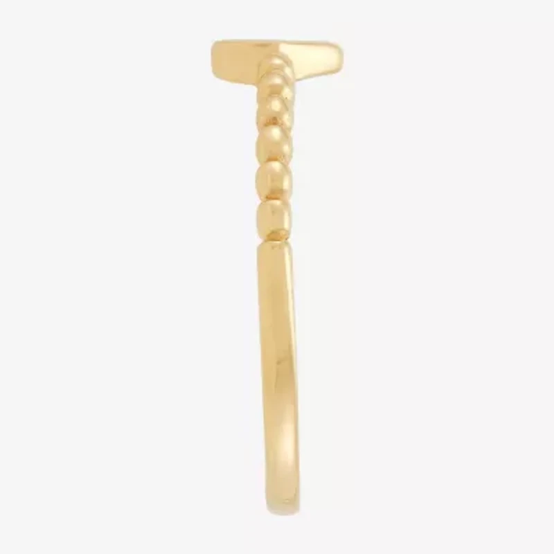 Gold Addiction Womens 10K Heart Round Band