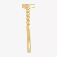 Gold Addiction Womens 10K Heart Round Band