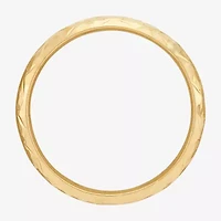 Womens 4MM 14K Gold Heart Round Band