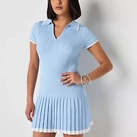 Freshman Womens Short Sleeve Sweater Dress Juniors