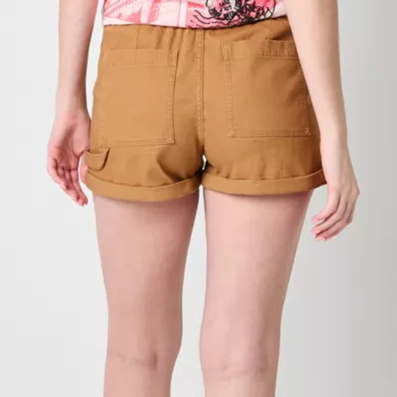 Arizona Womens High Rise-Juniors Midi Short