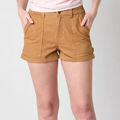 Arizona Womens High Rise-Juniors Midi Short