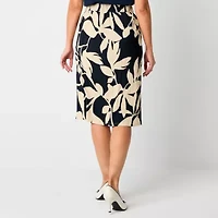 Liz Claiborne Womens Midi Pencil Skirt