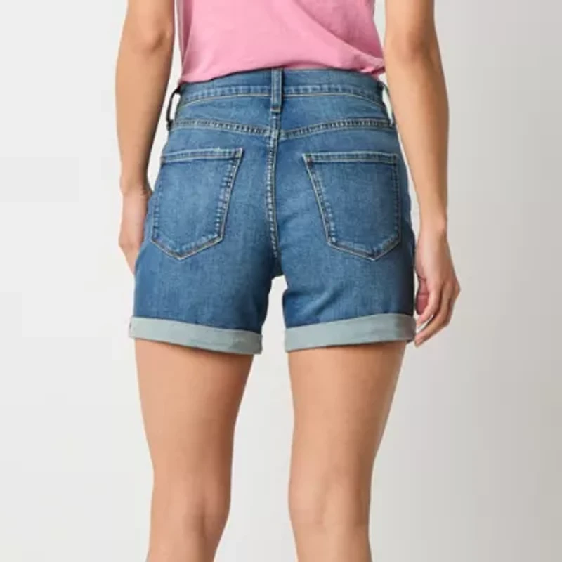 a.n.a Womens High Rise 5" Denim Short