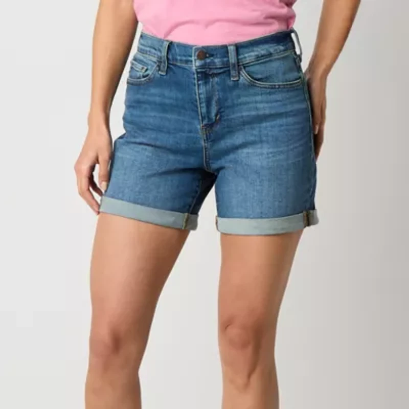a.n.a Womens High Rise 5" Denim Short