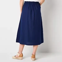 St. John's Bay Womens Midi A-Line Skirt