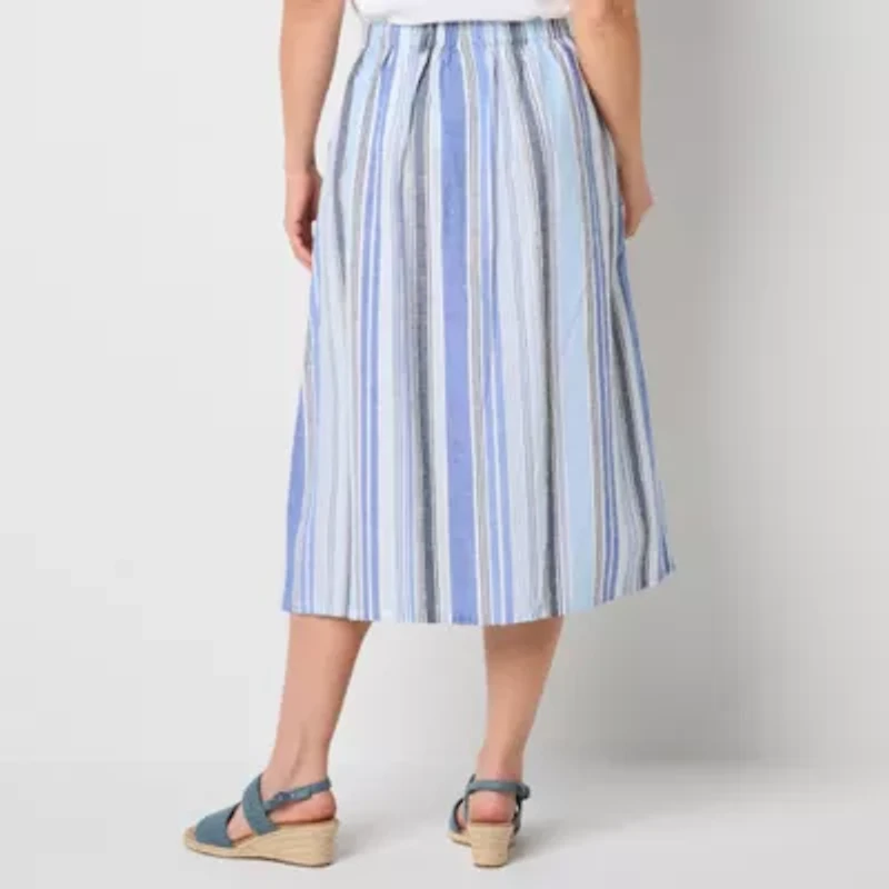St. John's Bay Womens Midi A-Line Skirt