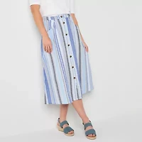 St. John's Bay Womens Midi A-Line Skirt