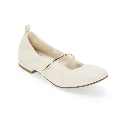 Worthington Talmond Womens Square Closed Toe Ballet Flats