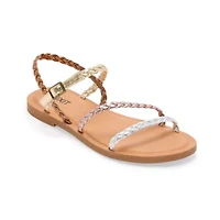 Mixit Womens Multi Strap Adjustable Strap Flat Sandals