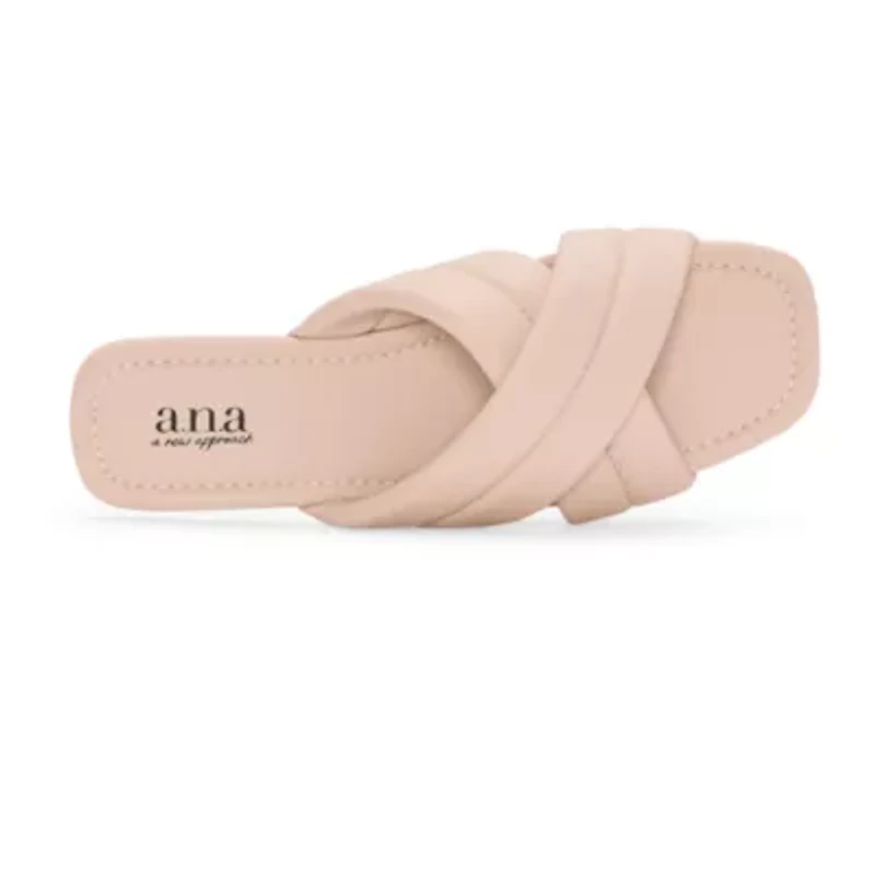 a.n.a Womens Puffy Slide Sandals