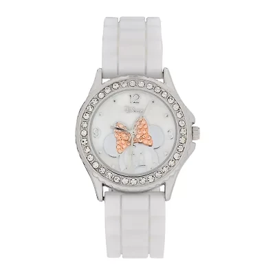 Disney Minnie Mouse Kids White Silicone Strap Watch