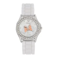 Disney Minnie Mouse Kids White Silicone Strap Watch