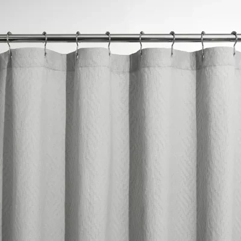 Fieldcrest Luxury Basketweave Matelasse Shower Curtain