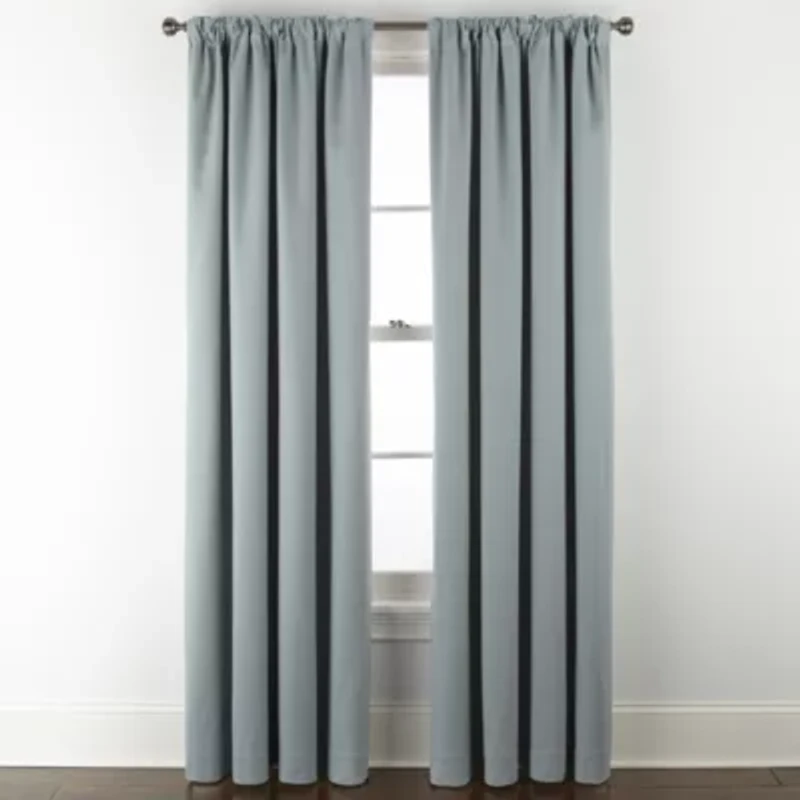 Linden Street Naturals 3-Ways To Hang Rod Pocket Back Tab 100% Blackout Single Curtain Panel