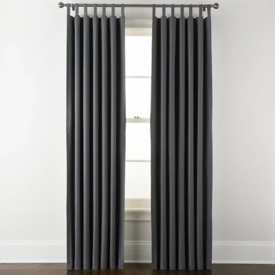 Linden Street Naturals 3-Ways To Hang Rod Pocket Back Tab 100% Blackout Single Curtain Panel