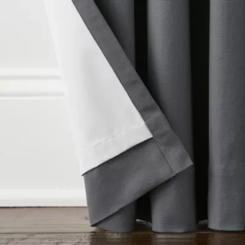 Linden Street Naturals 3-Ways To Hang Rod Pocket Back Tab 100% Blackout Single Curtain Panel