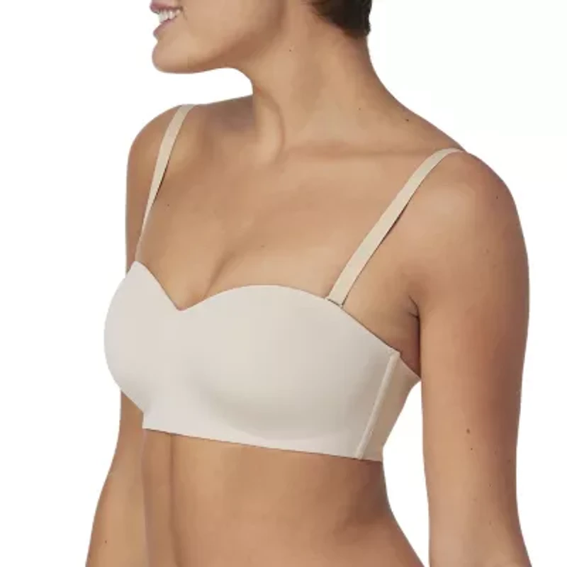 Maidenform Pure Comfort Womens Light Support Bandeau Wireless Strapless Bra Dm7685