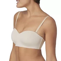 Maidenform Pure Comfort Womens Light Support Bandeau Wireless Strapless Bra Dm7685