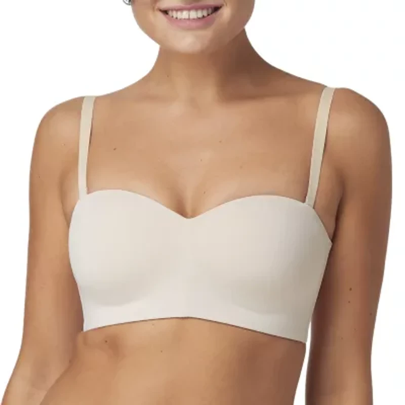 Maidenform Pure Comfort Womens Light Support Bandeau Wireless Strapless Bra Dm7685