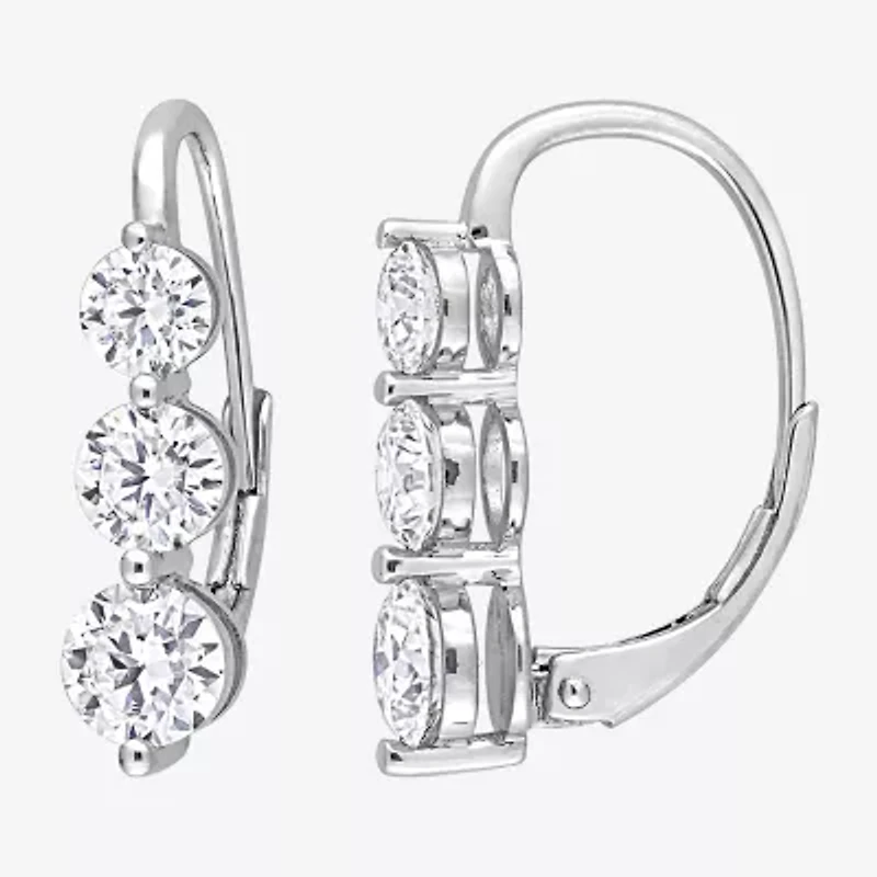 Womens / CT. T.W. Lab Created White Moissanite Sterling Silver Drop Earrings