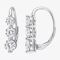 Womens / CT. T.W. Lab Created White Moissanite Sterling Silver Drop Earrings