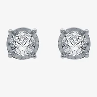 1/3 CT. T.W. Natural White Diamond 10K Gold 4.8mm Stud Earrings