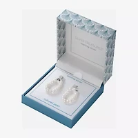 Silver Treasures Cultured Freshwater Pearl Womens White Sterling Silver Drop Earrings