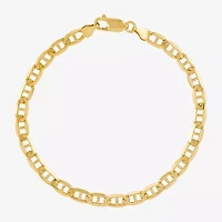 Unisex Adult 14K Gold 8 1/2 Inch Solid Link Chain Bracelet