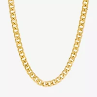 Made in Italy 14K Gold 22 - 24 Inch Solid Curb Chain Necklace