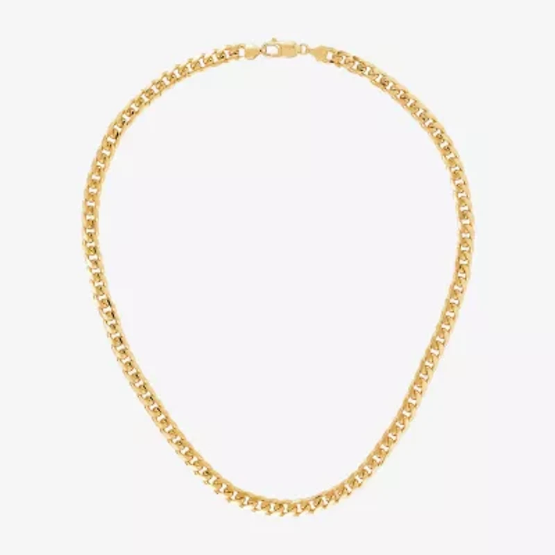 Made in Italy 14K Gold 22 - 24 Inch Solid Curb Chain Necklace