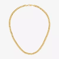 Made in Italy 14K Gold 22 - 24 Inch Solid Curb Chain Necklace