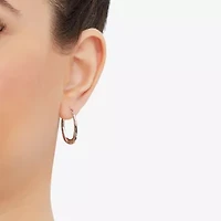 Womens 14K Gold 15.8mm Round Hoop Earrings