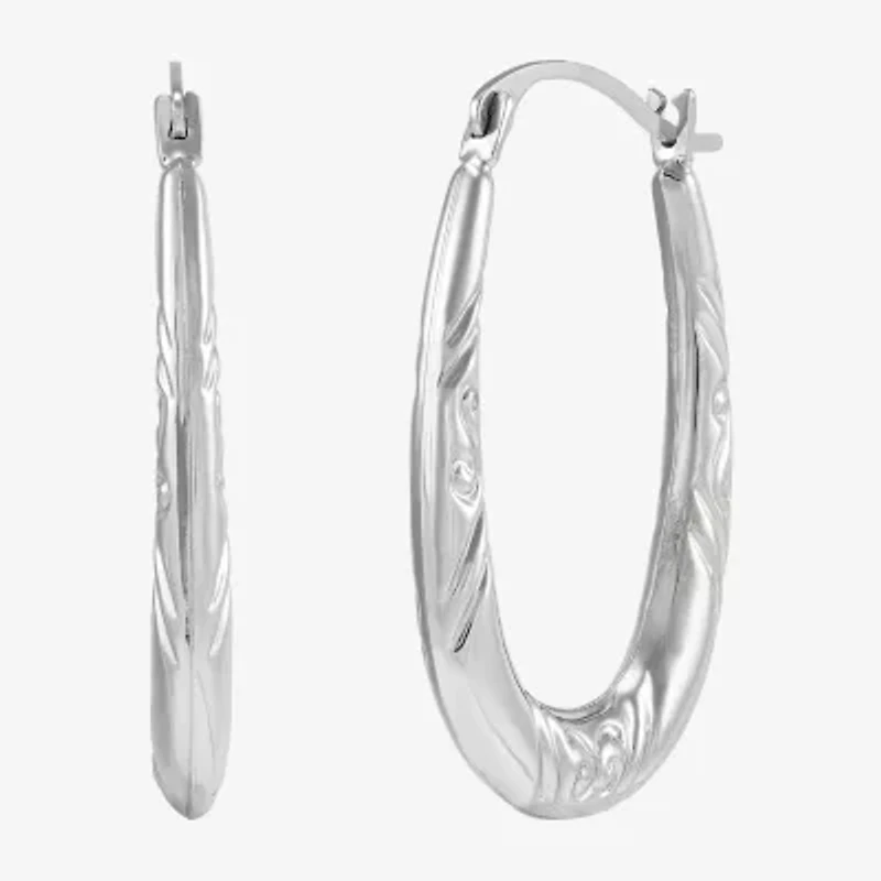 Womens 14K Gold 15.8mm Round Hoop Earrings
