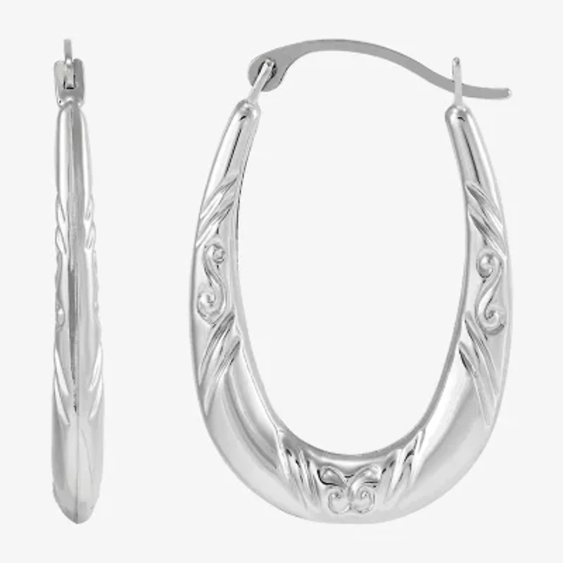 Womens 14K Gold 15.8mm Round Hoop Earrings