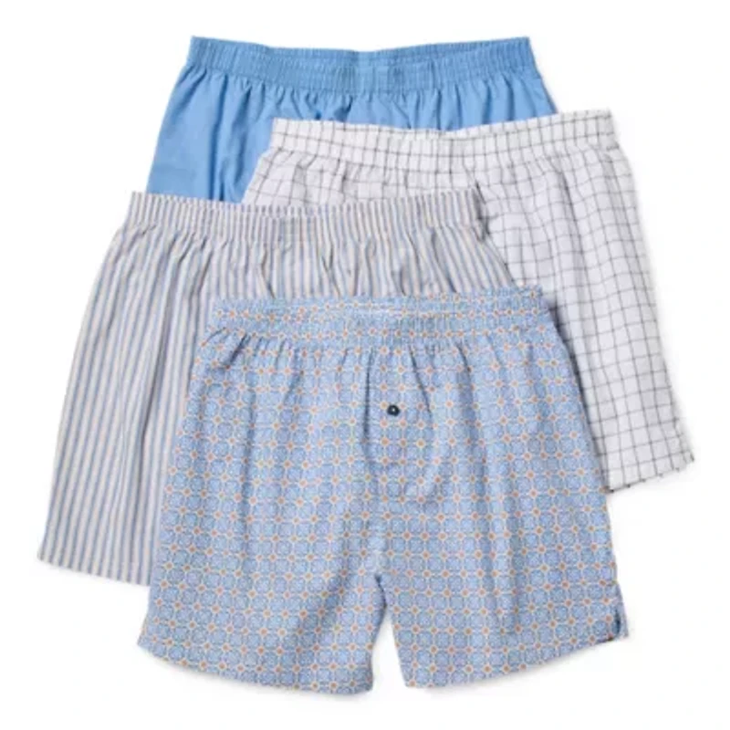 Stafford Woven Mens 4 Pack Boxers 305919