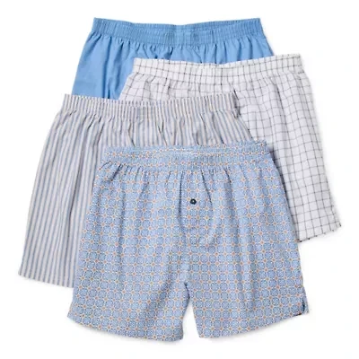 Stafford Woven Mens 4 Pack Boxers 305919