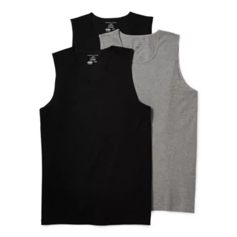 Shaquille O'Neal XLG Heiq Mens Crew Neck Sleeveless 3 Pack Tall Tank