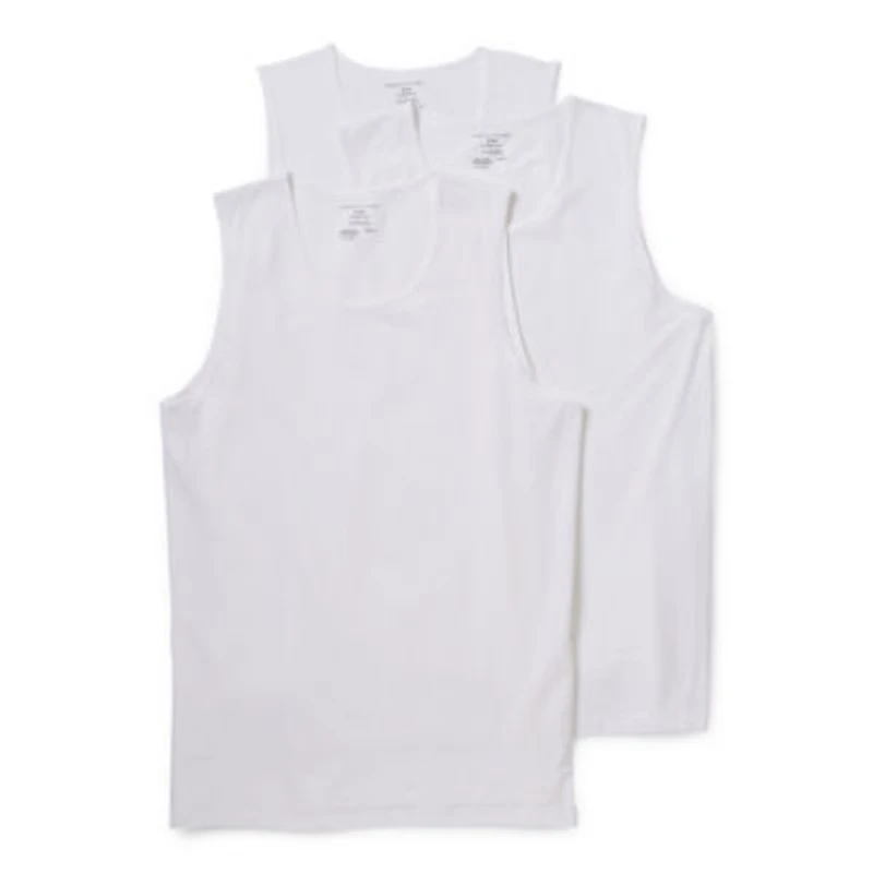 Shaquille O'Neal XLG Heiq Mens Crew Neck Sleeveless 3 Pack Tall Tank